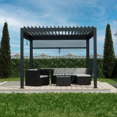Moderní ocelová pergola 3 x 3 m | Antracit č.3