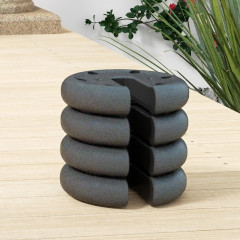 4 ks závaží pro altány Ø 20 x 4,5 cm | černé č.2