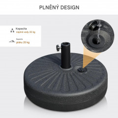 Stojan na slunečník 22 kg | černý č.3