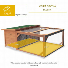 Výběh pro malá zvířata 125,5x100x49 cm | oranžový+zelený č.3