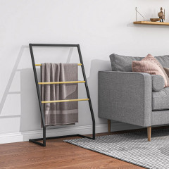 Věšák na ručníky se 3 držáky 60x35x102 cm | černý č.3