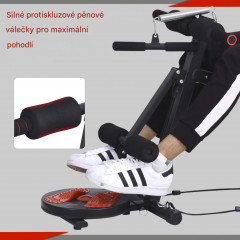 Nastavitelná posilovací lavice 166x53x52-60 cm | červená + černá č.3