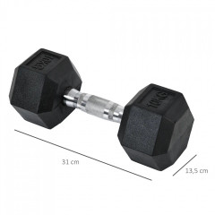 Šestihranné činky 2x10 kg | černé č.2