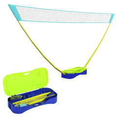 Síť na badminton nebo volejbal se stojanem | černá+zelená+modrá č.3