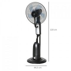 Ventilátor s rozprašovačem vody 120 cm | černý č.2