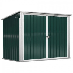 Uzamykatelný kryt na 2 popelnice 178,5x104,5x128,5/113 cm | zelený č.1