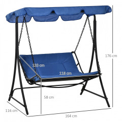 Zahradní houpačka Swing | modrá č.2