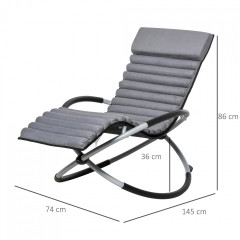 Ergonomické houpací křeslo 2 v 1| tmavě šedé č.3