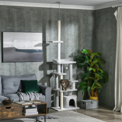 Vysoký kočičí strom 225 - 255 cm | světle šedý č.1