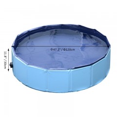 Skládací bazén pro psa 120 x 30 cm | modrý č.3