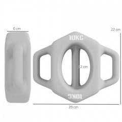Multifunkční činka10 kg | šedá č.2