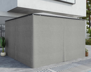 4 boční panely pro altán 3x4 m 352 x 205 cm | světle šedé