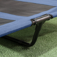 Venkovní lehátko pro psy se stříškou 122x92x108 cm | tmavě modrá č.3