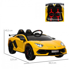 Licencované dětské elektrické autíčko 123x66,5x45,5 cm | žluté č.2