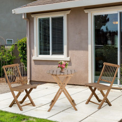 Bistro set pro 2 osoby | přírodní
