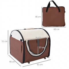 Přepravní box pro psy 61 x 46 x 51 cm | hnědý č.3