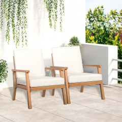 Zahradní židle s polštáři 2 ks 66x77,5x74,5 cm | hnědé + béžové č.1
