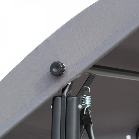 Zahradní houpačka se sluneční stříškou 196 x 128 x 172 cm | šedá č.7