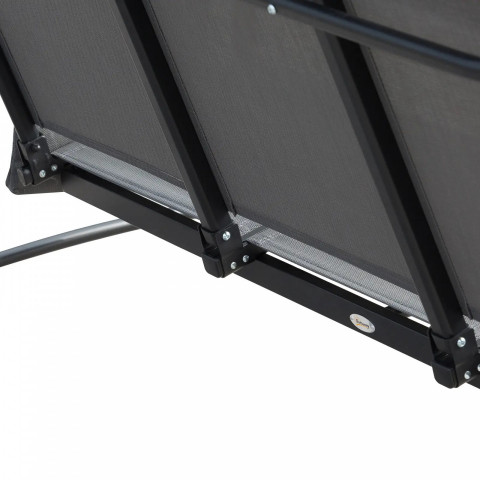 Zahradní houpačka se sluneční stříškou 196 x 128 x 172 cm | šedá č.8