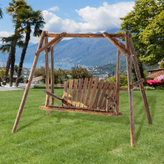 2místná zahradní houpačka 187 x 137 x 170 cm | přírodní č.1
