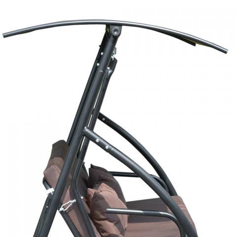 Zahradní houpačka 3místná 215 x 120 x 165 cm | hnědá č.3