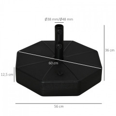 Stojan na slunečník 40kg | černý č.2