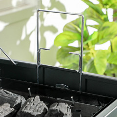 Gril na dřevěné uhlí 68,5x50x54 cm | černý č.2