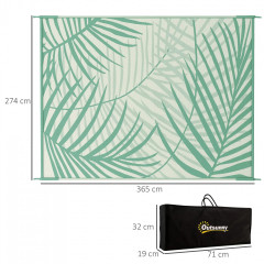 Venkovní oboustranný koberec 365x274 cm | zelený č.3