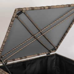 Box s víkem odolný proti povětrnostním vlivům 75x75x70 cm | pískový a černý č.3