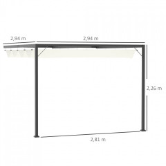 Pergola 3 x 3 m | krémově bílá č.2