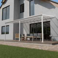 Zahradní hliníková pergola s polykarbonátem 3 x 5,5m | bílá č.1