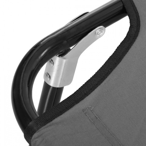 Zahradní lehátko s nastavitelným opěradlem 188 x 56 x 28 cm | šedé č.4