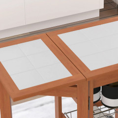 Servírovací vozík 91 x 37 x 75 cm | medový č.3