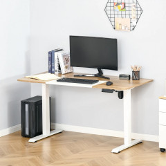 Elektricky nastavitelný PC stůl |140 x 70 x 72-116 cm bílý č.1