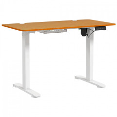 Stojací stůl Vinsetto 120x60x72-116cm | přírodní+bílá č.3