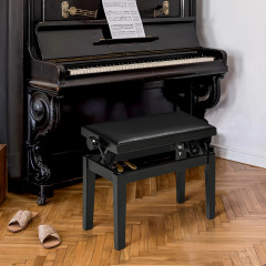 Výškově nastavitelná klavírní lavice 63x33x45-56 cm | černá č.1