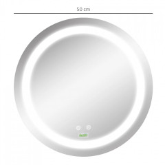 Koupelnové zrcadlo Ø 50 cm | stříbrné č.3