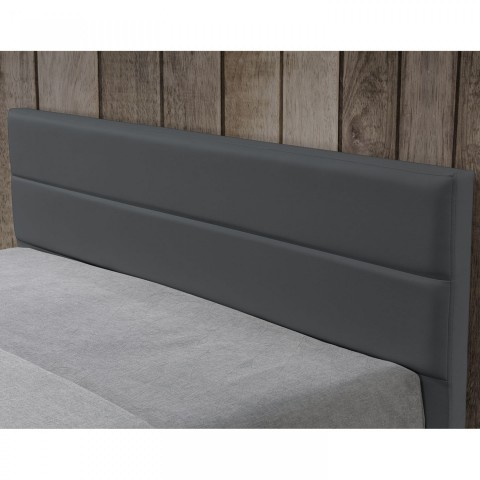 Čalouněná postel Toulouse s úložným prostorem a LED osvětlením 180 x 200 cm | šedá č.4