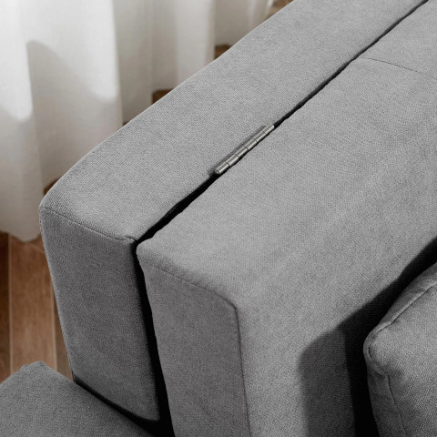 Dvoumístná rozkládací pohovka 152x101x81 cm | šedá č.4