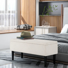 Lavice s úložným prostorem 95x38x45 cm | krémová č.1