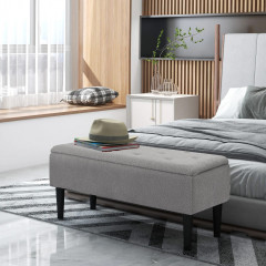 Lavice s úložným prostorem 95 x 38 x 45 cm | šedá č.1