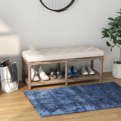Lavice na boty se sedákem 115 x 40 x 48 cm | krémová č.1