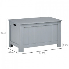 Všestranný úložný box 81x40x46 cm | šedý č.2