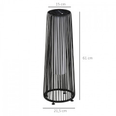 Solární zahradní lampa 21,5 x 21,5 x 61 cm | černá č.2