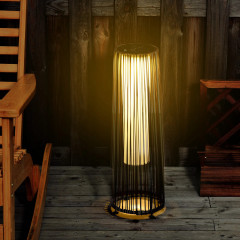 Zahradní solární lampa 21,5 x 21,5 x 61 cm | hnědá č.2