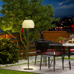 Stojací lampa 38x148 cm | bílá+černá č.1