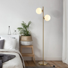 Stojací lampa 39 x 28 x 165 cm | zlatá + bílá č.1