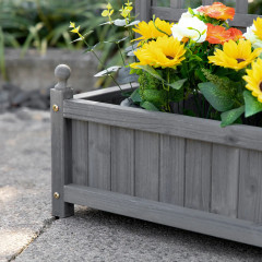 Truhlík pro popínavé rostliny 64x28x120 cm | světle šedý č.3